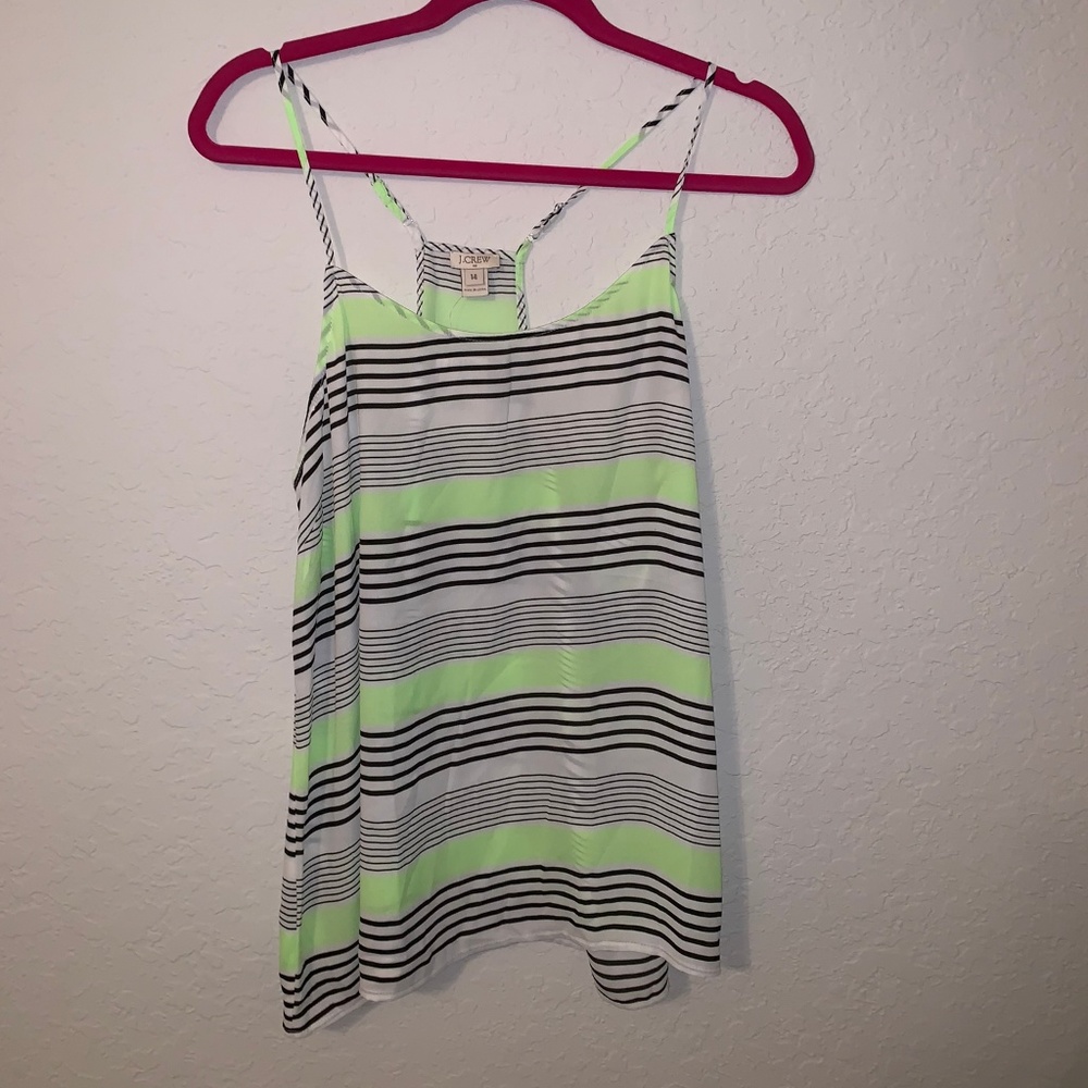 J Crew Striped racerback cami top